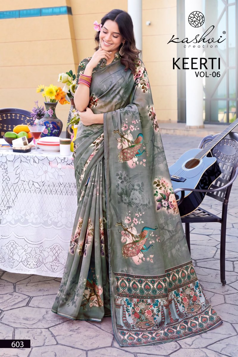 Keerti Vol 6 By Kashvi Raga Digital Printed Saree 